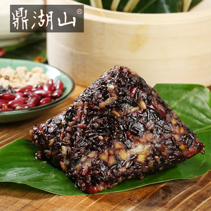 鼎湖山黑糯米粽400g*1只肇庆特产广式手工猪肉红腰豆黑豆超大粽子