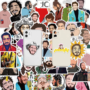 50张歌手波兹.马龙行李箱摩托车拉杆箱笔记本电脑吉他防水贴纸