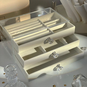 首饰收纳盒防氧化大容量耳环钉展示架神器高级精致戒指珠宝饰品盒