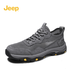 jeep男鞋2022夏款网面镂空透气休闲鞋男士户外舒适旅游鞋运动鞋男