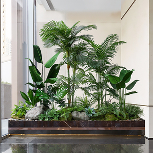 热带雨林风仿真植物造景假绿植龙血树天堂鸟造景室内景观落点装饰