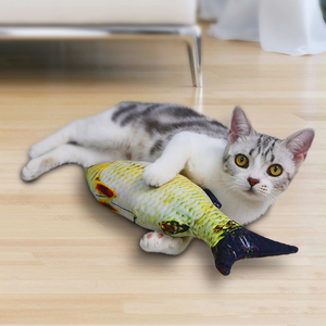 猫咪鱼玩具咸鱼公仔 网红仿真鲤鱼小鱼干 抖音创意毛绒逗猫棒玩偶