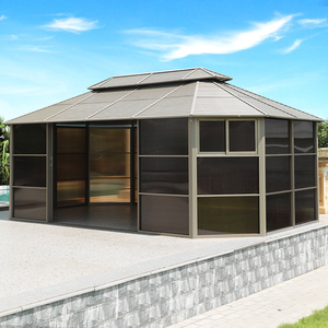 户外凉亭庭院别墅阳光房室外铝合金花园木屋露天移动房休闲遮阳棚