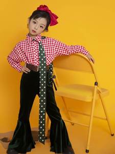女童怀旧复古港风潮服8090年代舞台走秀演出服拍摄艺术照主题服装