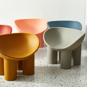 北欧设计师大象腿椅子网红家具单人户外懒人沙发创意休闲塑料凳子