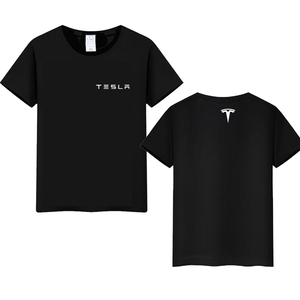 特斯拉tesla工作服短袖t恤定制男女洗车店汽车维修美容4s店员工装