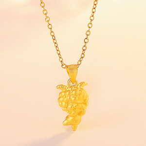 金项链女999足金纯金老凤祥