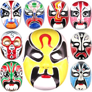 道脸节日演出手绘纸浆面具川剧剧用中式具谱国u粹京专脸谱面具