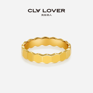 克拉恋人珠宝 999足金黄金戒指 蜂巢 恋爱金系列爱巢戒指