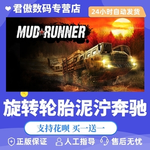 steam pc正版 游戏 旋转轮胎:泥泞奔驰 mudrunner 君傲数码