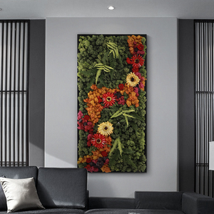 进口永生苔藓墙壁画微景观画框卧室轻奢客厅沙发背景墙装饰画挂画