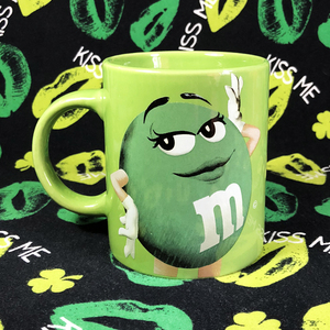 外贸原单 美国卡通巧克力mm豆 创意美式马克杯陶瓷咖啡杯子