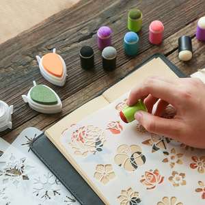 儿童手指印章画涂色绘本画画书幼儿园画本填色图画书宝宝手指画