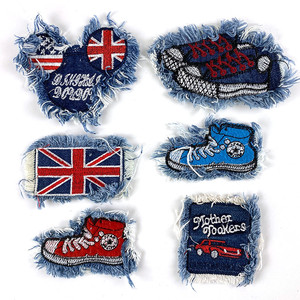 牛仔裤补丁贴布贴膝盖 大图案破洞修补贴小号刺绣 补洞裤贴补丁贴