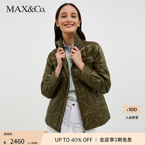 MAX&Co.2023秋冬新款夹棉猎装收腰短款棉服7484023003001maxco