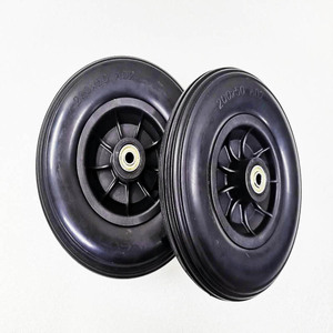 互邦电动轮椅轮子配件前轮8寸200x50万向轮实心免充气小轱辘新品