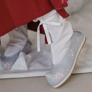 配汉服的袜子女白色纯棉古代装鞋短筒长舞蹈云道士太极僧男戏剧舞