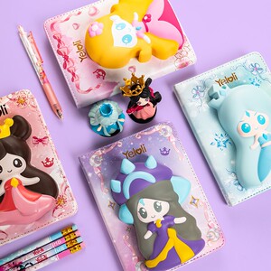 叶罗丽解压本减压笔记本学生超萌可爱少女心创意卡通手账本网红手