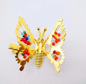 蝴蝶发卡 怀旧抖动 老式小女孩蝴蝶结儿童发夹会飞的蝴蝶刘海发饰