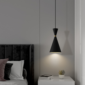 北欧主卧室床头柜小吊灯2023新款创意现代简约网红极简长线吊线灯