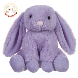 apricot lamb柔软可爱紫色长耳小兔子公仔玩偶婴幼儿安抚毛绒玩具