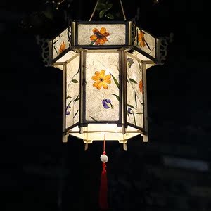 纸雕灯花纸灯手工diy灯中秋节挂灯古风创意中式复古宫灯手提灯笼