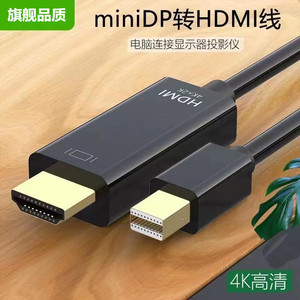 miniDP转HDMI线转接头显示器转换器电脑连接线接口转高清分屏器4K