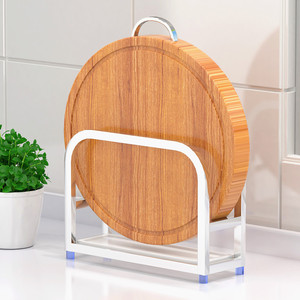 304不锈钢厨房砧板架台面免打孔菜板架落地刀架一体菜板放置物架