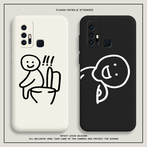 搞怪火柴人适用vivoz6手机壳vivo z5i液态硅胶viviz3i全包防摔vovoz3x