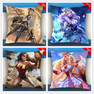 王者荣耀雅典娜黎明之约神奇女侠冰冠公主长抱枕头被靠垫周边手办
