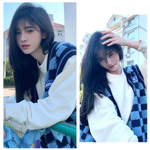 鞠婧祎同款马甲女春秋新款外穿针织jk马夹背心百搭坎肩毛衣外套潮