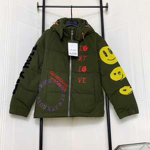 readymade欧阳娜娜同款背部梵文刺绣笑脸fog高街连帽羽绒服外套潮