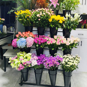 花艺包装纸展示架挂丝巾围巾货架彩带丝带多功能花店陈列1人付款69