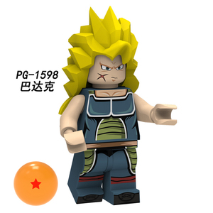 兼容乐高积木七龙珠超孙悟空pg1598巴达克第三方人仔拼装玩具
