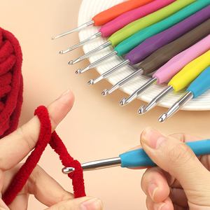 手工钩针编织工具套装毛衣针毛线勾针双头勾鞋针软柄不锈钢初学者