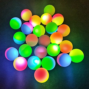 闪光水晶球发光弹力球七彩跳跳球龙珠弹跳球45号女儿童玩具弹弹球