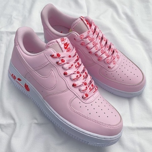 乖薰仙女原创适配耐克nike情人节af1空军一号粉色玫瑰笑脸鞋带