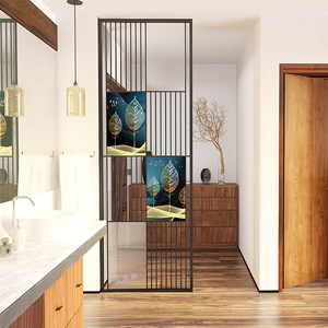 北欧轻奢长虹玻璃隔断透光入户装饰小户型家用屏风干湿分离卫生间