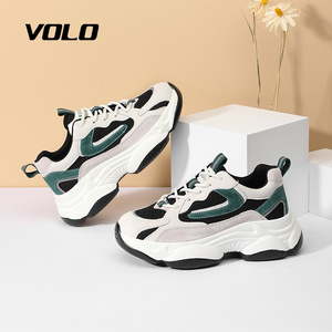 防泼水小白鞋女休闲百搭平底低跟厚底系带板鞋潮volo女鞋旗舰店359