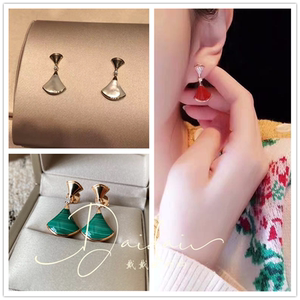 宝格丽耳环孔雀石