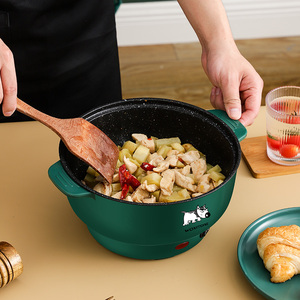 电煮锅学生宿舍电火锅多功能蒸煮一体家用煮面小电锅电炒菜炒锅