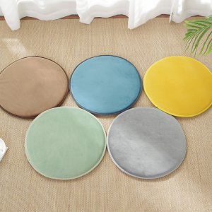 毛绒圆凳坐垫海绵圆形椅垫圆板凳吧台小椅子屁垫办公室家用餐椅垫