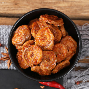 龙祥爆辣素肠辣条辣串网红大辣片素羊肉串面筋圈豆干制品童年回忆