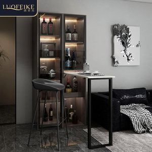 意式轻奢吧台桌酒柜一体家用客厅靠墙餐边柜隔断柜现代简约门厅柜
