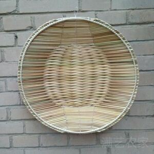 农家纯馒头热销编织高粱杆手工艺品筐簸箩馍筐子收纳复古圆形浅筐