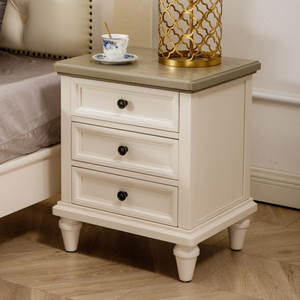 00沪淘家私淘宝美式地中海风格实木床头柜配套公主床床边柜蓝色橡木