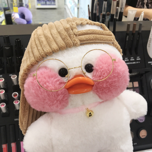 鸭力山大节日创意礼物ins玻尿酸鸭网红呆萌鸭毛绒公仔玩具白色