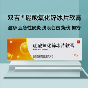 双吉硼酸氧化锌冰片软膏10g*1支/盒湿疹及亚急性皮炎 浅表创伤 烧伤及