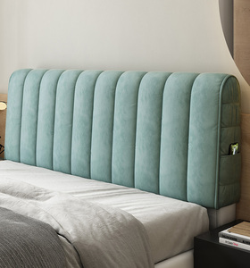 全包布艺万能床头罩软包靠背简约现代床头套北欧皮床木床头防尘罩