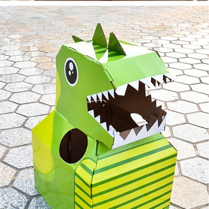 恐龙纸箱制作diy瓦楞纸板卡纸硬厚纸皮diy手工儿童垫板隔板白色纸板